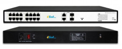 Switch PoE - ESol-S16PoE-P265-2C- 16 Port + 2-Port 10/100/1000Mbps Up-Link RJ-45