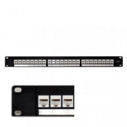 Patch panel 24 porturi, RJ45 FTP Ecranat, Categorie 5e, 19"/1U