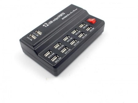 Fast Charger USB cu 12 porturi si 12A