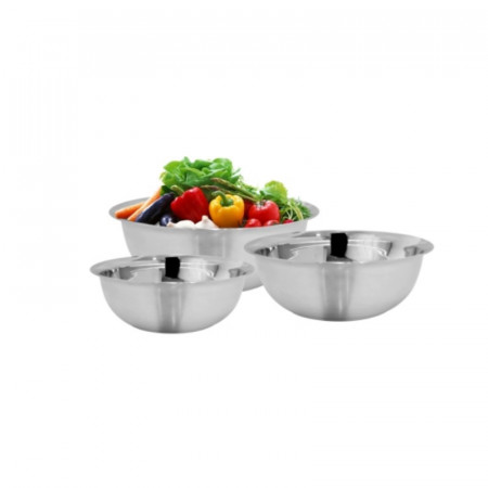 Setul de 3 boluri din inox, cu diametru de 18, 22, 26 cm, GR2961