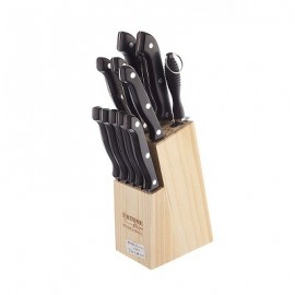 Set 13 pcs ustensile de bucatarie din otel forjat+suport din lemn