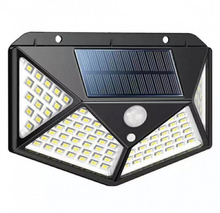 Set 4 lampi cu 100 led-uri si incarcare solara