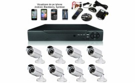 Sistem supraveghere video 8 camere cu optiune vizionare de pe telefon