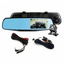 Oglinda retrovizoare cu camera FullHD fata-spate, ecran 4,3 inch, functie night vision