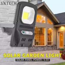 Lampa solara cu led, senzor miscare si panou solar