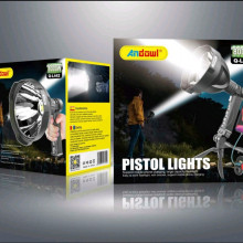 Lanterna reincarcabila, led ultra-luminos, 8000 W, acumulator litiu, rezistent la apa, culoare negru