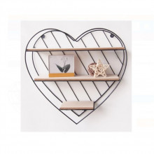 Raft decorativ 3 niveluri, in forma de Inima, dimensiune 33,5 x 9,5 x32 cm