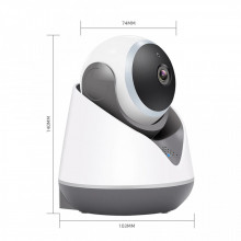 Camera de supraveghere inteligenta, 2.0 MP, HD 1080p, rotire automata, senzor miscare, interfonul cu doua sensuri, night vision, alarma, culoare alb