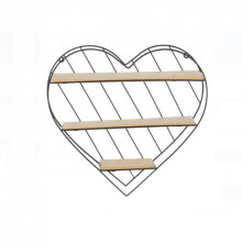 Raft decorativ 3 niveluri, in forma de Inima, dimensiune 33,5 x 9,5 x32 cm
