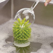 Set 3 perii cu ventuză pentru curățarea paharelor