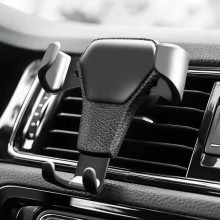 1+1 Suport pentru telefon Gravity Black, cu prindere la grila de ventilatie