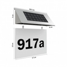 Numar de casa cu LED si incarcare solara