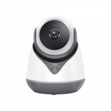 Camera de supraveghere inteligenta, 2.0 MP, HD 1080p, rotire automata, senzor miscare, interfonul cu doua sensuri, night vision, alarma, culoare alb