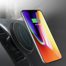 Suport auto magnetic pentru telefon, cu incarcare wireless
