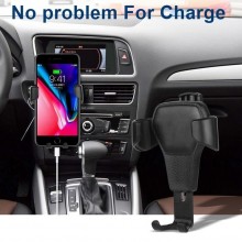 1+1 Suport pentru telefon Gravity Black, cu prindere la grila de ventilatie
