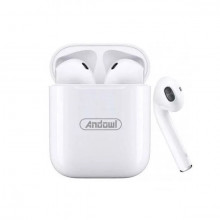 Casti wireless, Bluetooth 5.0, microfon, touch control, albe