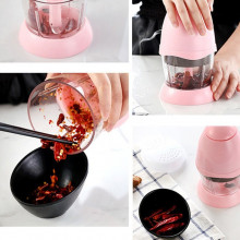 Mini tocator electric 300 ml, 200W, aparat de maruntit legume