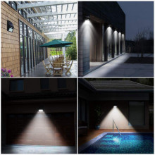 Set 4 Lampi cu incarcare solara si senzor de lumina/miscare,30 LED-uri