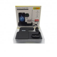 Statie de incarcare wirless 4 in 1, Compatibil Apple, Samsung, Huawei, QI 5W / 7.5W / 10W / 15W, culoare negru