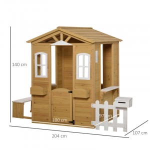 Casa infantil para crianças de madeira
