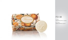 Cutie cadou - 6 x 50 g sapunuri sculptate - cu aroma naturala de portocale, lamai, pere, violete sau trandafir