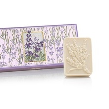 Cutie cadou - 3 x 125g sapunuri sculptate - cu aroma naturala de lavanda, violete, lacramioara sau portocale