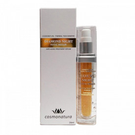 Diamond ser facial, de noapte, cosmonatura, cu argila, serotonina, ulei de shea, ulei de trandafir, colagen, ginkgo biloba, gel de aloe vera, 35 ml