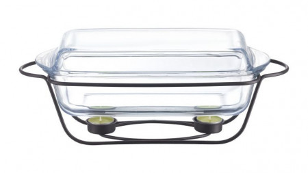 Chafing Dreptunghiular 3.9L Saule Suport Negru