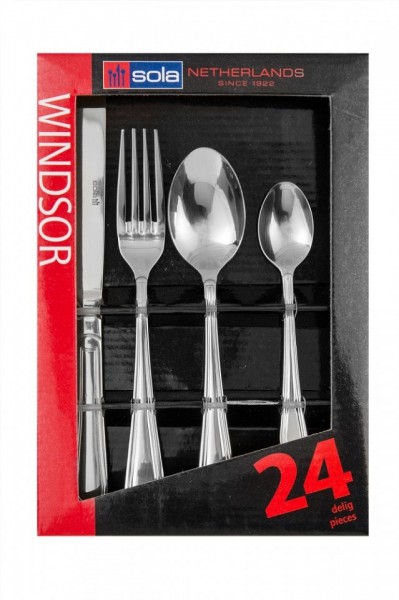SET TACAMURI INOX WINDSOR 6/24