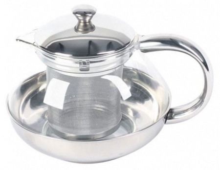 Ceainic de sticla cu infuzor 800ml Lux
