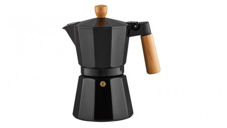 Cafetiera Filtru aluminiu 6 persoane negru 300ml Natural