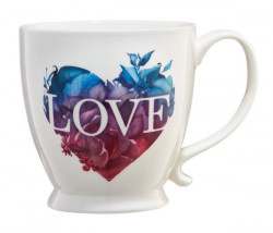 Cana cu talpa 480ml, inima mare multicolora