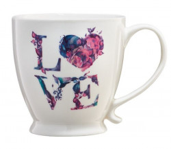 Cana cu talpa 480ml litere florale