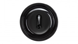 Capac emailat negru 22cm