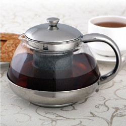 Ceainic de sticla cu infuzor 1000ml Lux