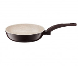 Tigaie Ambition 24cm, acoperire Qualum Basic Stone, Brown Stone