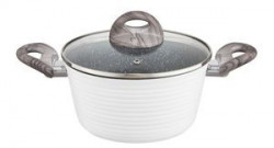Oala cu capac 28cm cu invelis Qualum Basic Stone Edition Wavy