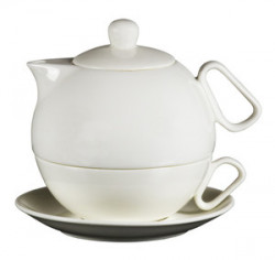 Set ceainic, ceasca si farfurie, 3 piese, Salsa