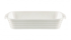 Vas de copt dreptunghiular din portelan 31x21cm Blanc