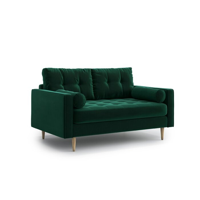 Canapea cu 2 locuri, Verde, 85,00 x 148 x 92 cm