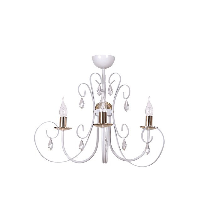 Candelabru Gatlin, metal, alb, 50 x 60 x 60 cm, 40w