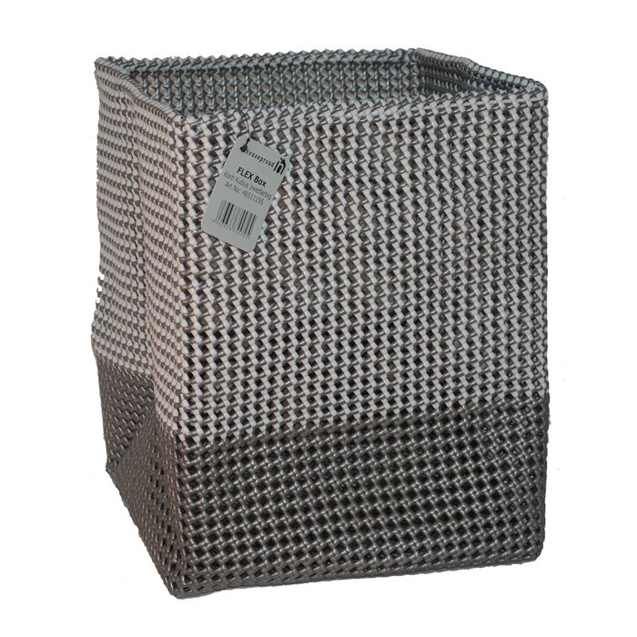 Cos de rufe, plastic, gri/negru, 40 x 30 x 30 cm