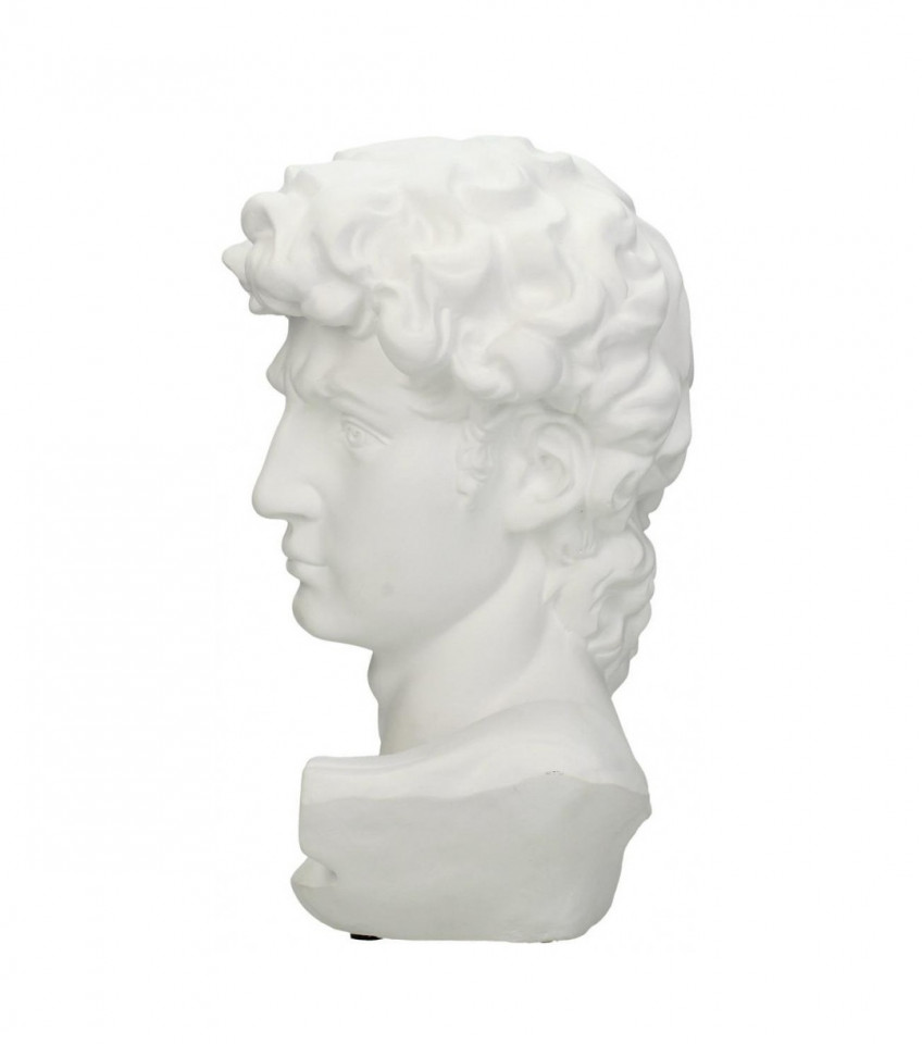 Obiect decorativ David, polyresin, alb, 17 x 30 x 13 cm