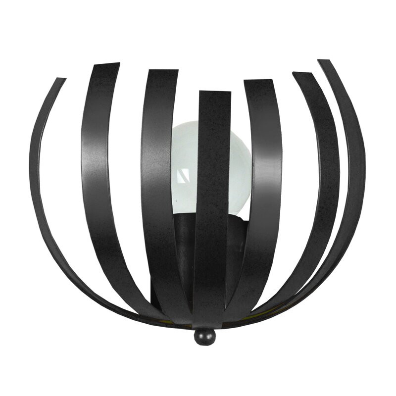 Aplica Jewel din metal, negru, 12 x 25 cm