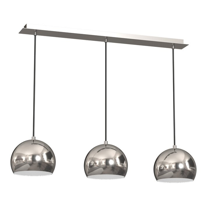 Lustra tip pendul Ayanna, metal, crom, 100 x 60 x 15 cm, 60w