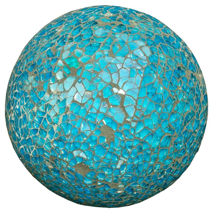 Obiect Decorativ Mosaic Ball, Albastru, 10 x 10 x 10 cm