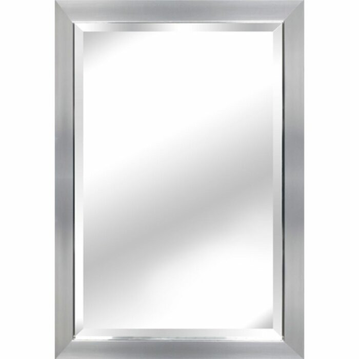 Oglindă de perete Kimberlee, argintiu, 60 x 90 cm