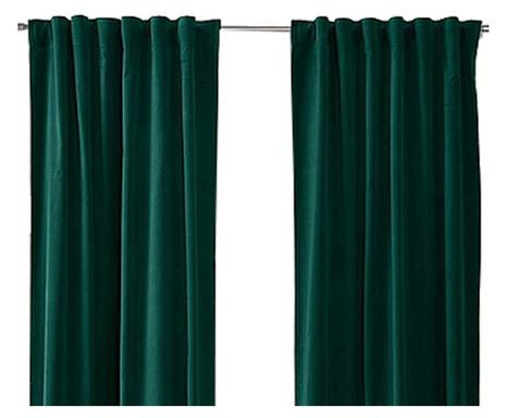 Set de 2 draperii Sammie verde, 105x300 cm