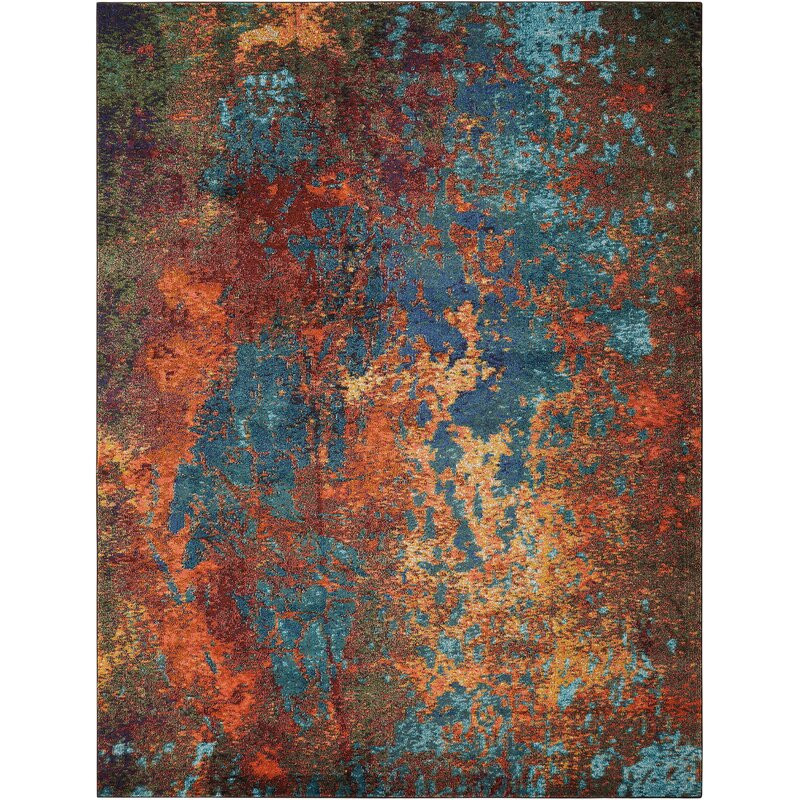 Covor Bayport albastru/orange/rosu 292 x 201cm