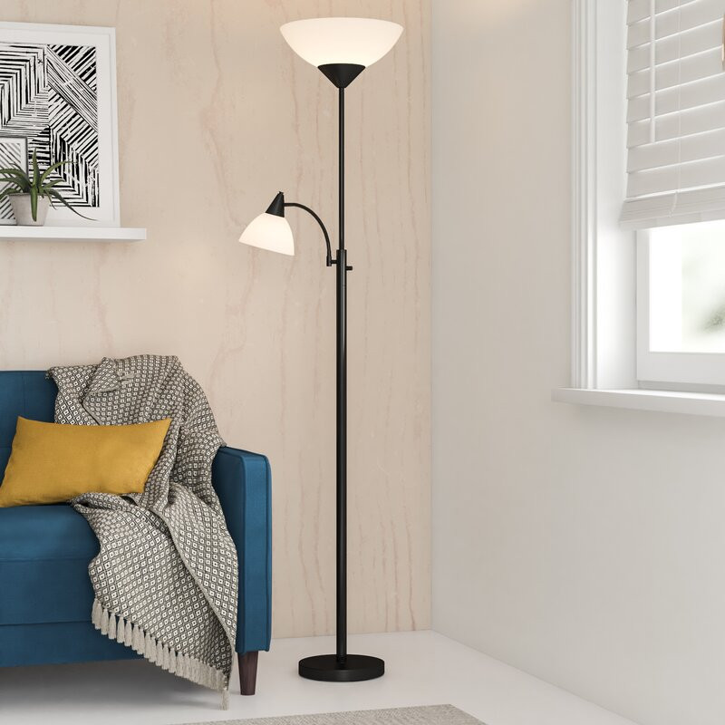 Lampadar Uplighter Warleigh, negru, 180cm H x 36cm W x 36cm D